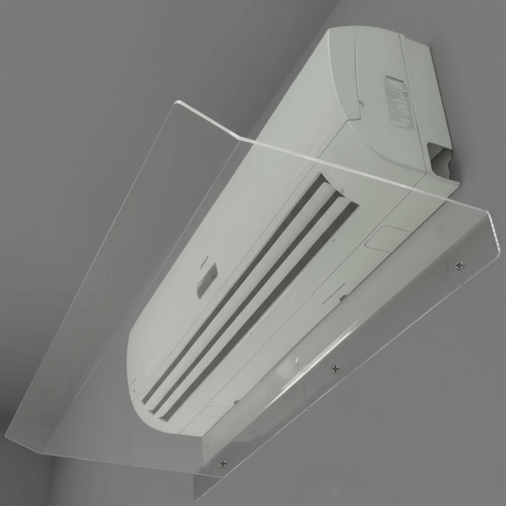 Defletor Acrílico para Ar Condicionado 7.000 a 13.000 BTUs Direciona o Ar c/ Conforto Melhor Distribuição e Climatização