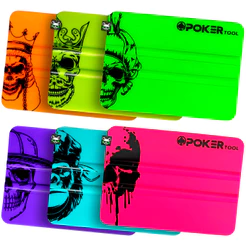 Espátula Envelopamento Retangular Anti Risco Insulfilm Adesivo Vinil Poker Tool
