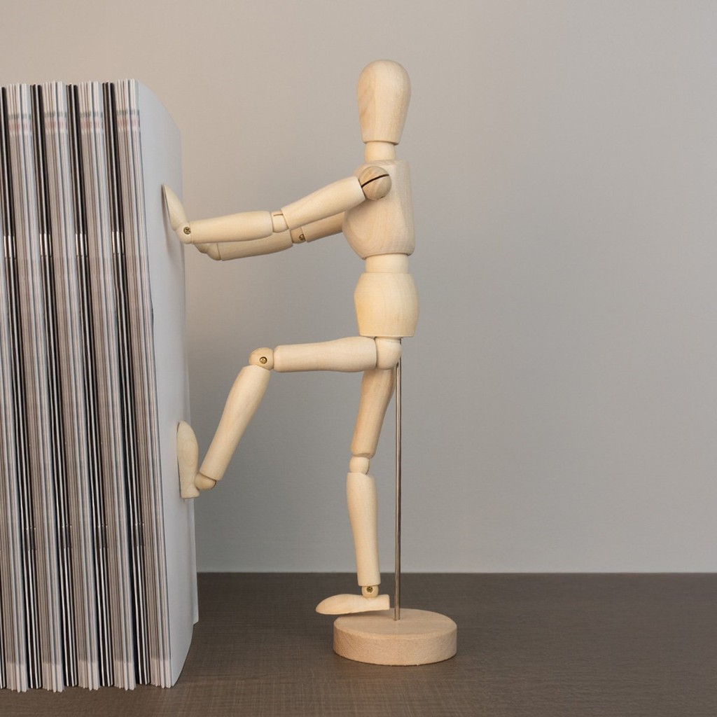 Boneco Manequim Articulado 32cm Madeira Modelo Desenho Arte Decoração