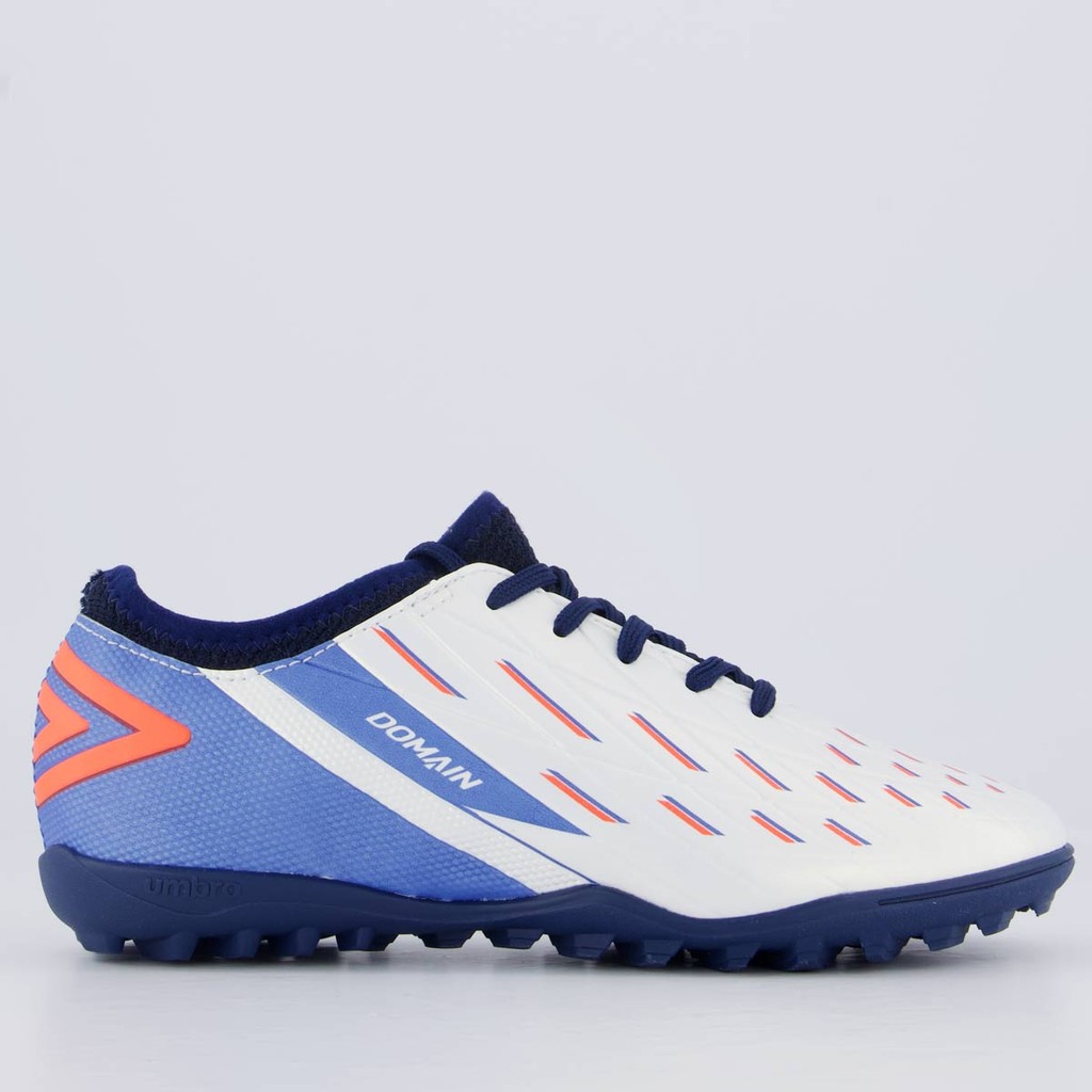 Chuteira Umbro Domain Society Juvenil Prata e Azul em Oferta na Shopee
