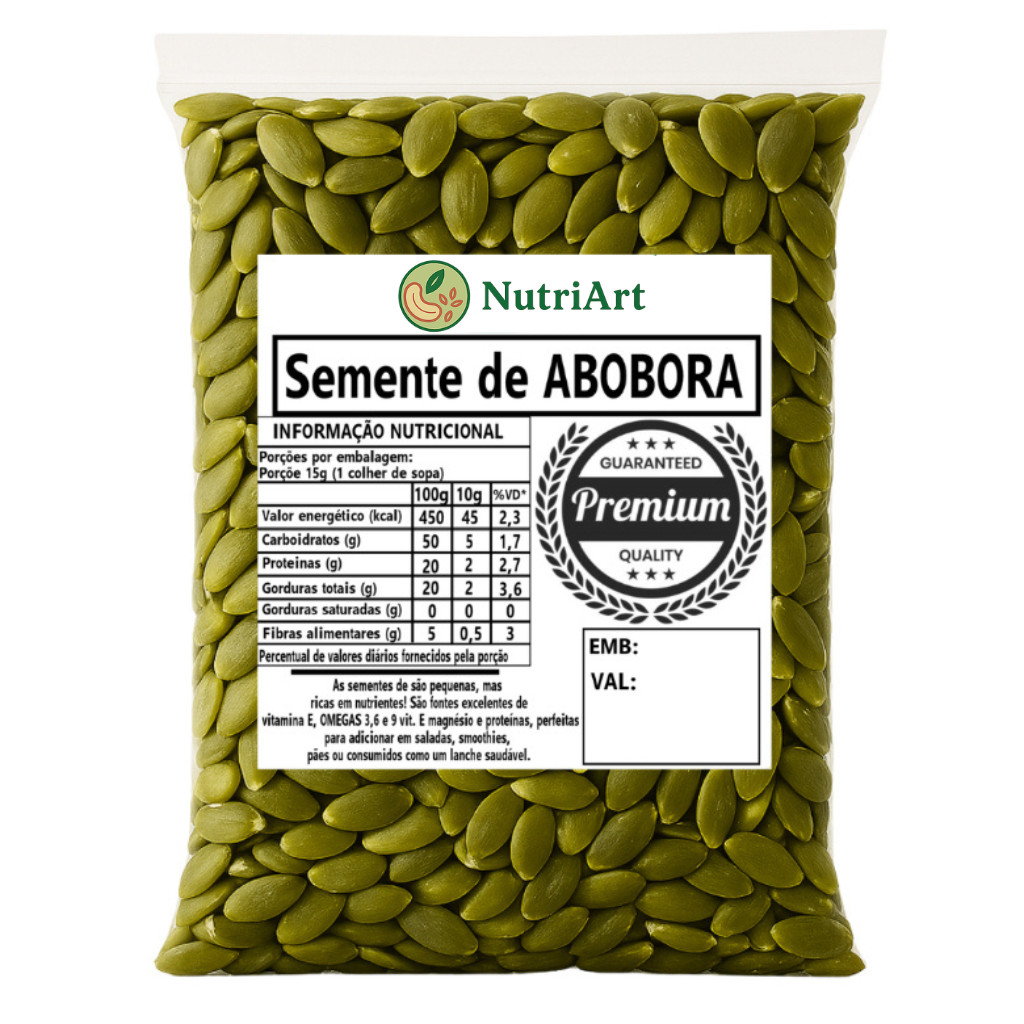 Semente de Abóbora Crua Sem Casca Verde em Oferta na Shopee