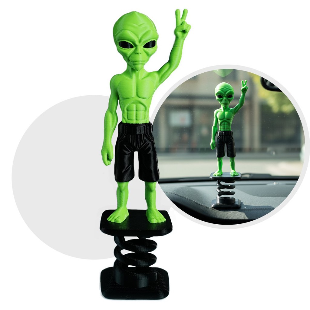 Painel de Carro Alienígena Dançarino Com Mola Paz e Amor em Oferta na Shopee