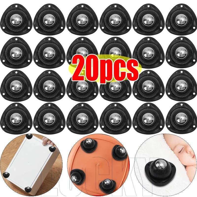 4-20 Unidades Universais 360 ° Rodas Giratórias De Polia-Mini De Rolamento Silenciosa Doméstica-De Rodízio Autoadesivas 