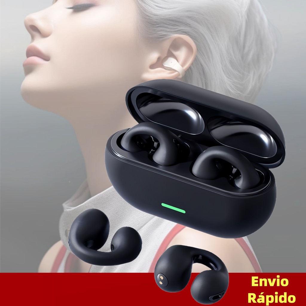 Fones de Ouvido Sem Fio Ambie por Condução de Ossos (Bluetooth 5.0 TWS, Design Sound Earcuffs)