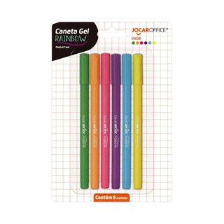 Caneta Gel Rainbow 0.7 Colorida - Blister com 6 Unidades Jocar Office Leo&Leo Leonora - 97936 em Oferta na Shopee