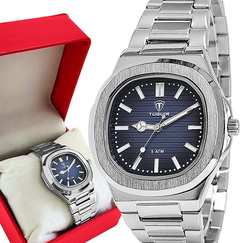 Relógio Tuguir Masculino Prata Analógico 1 Ano De Garantia em Oferta na Shopee