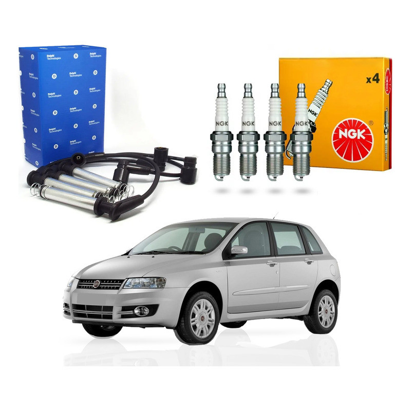 Kit Vela Ngk Cabo, Stilo 1.8 8v 2002 A 2011