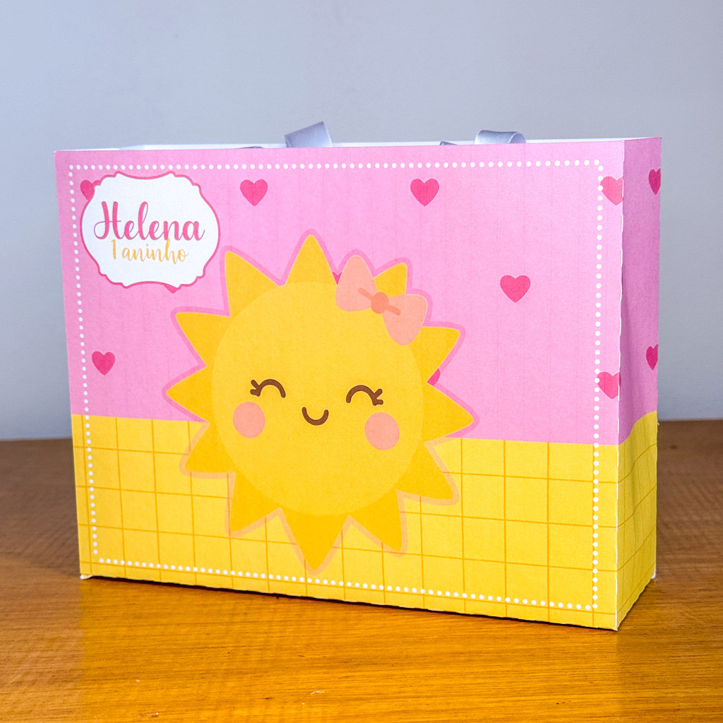 Kit Sacolinhas Surpresa RAIO DE SOL MENINA - Personalizada - Pegue e Monte - Lembrancinha Festa