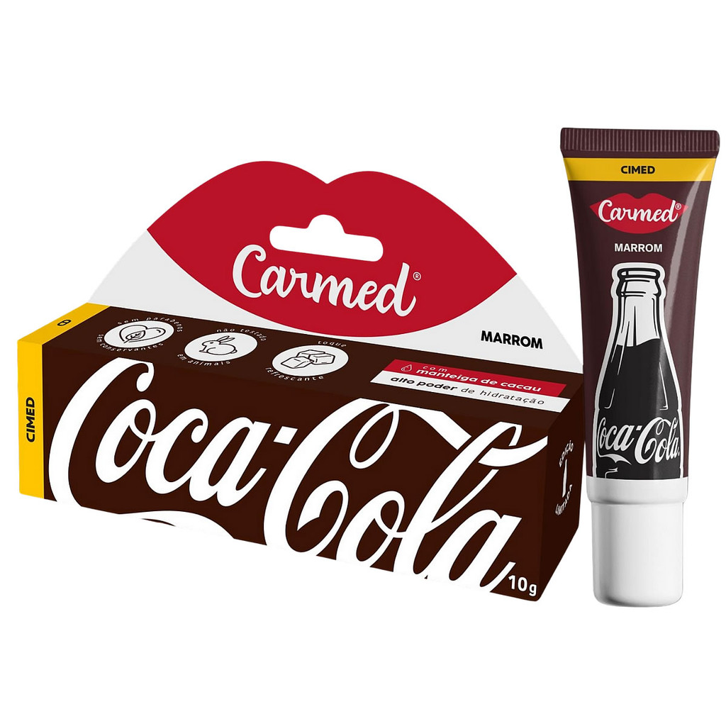 Hidratante Labial Carmed Coca-Cola Marrom 10g