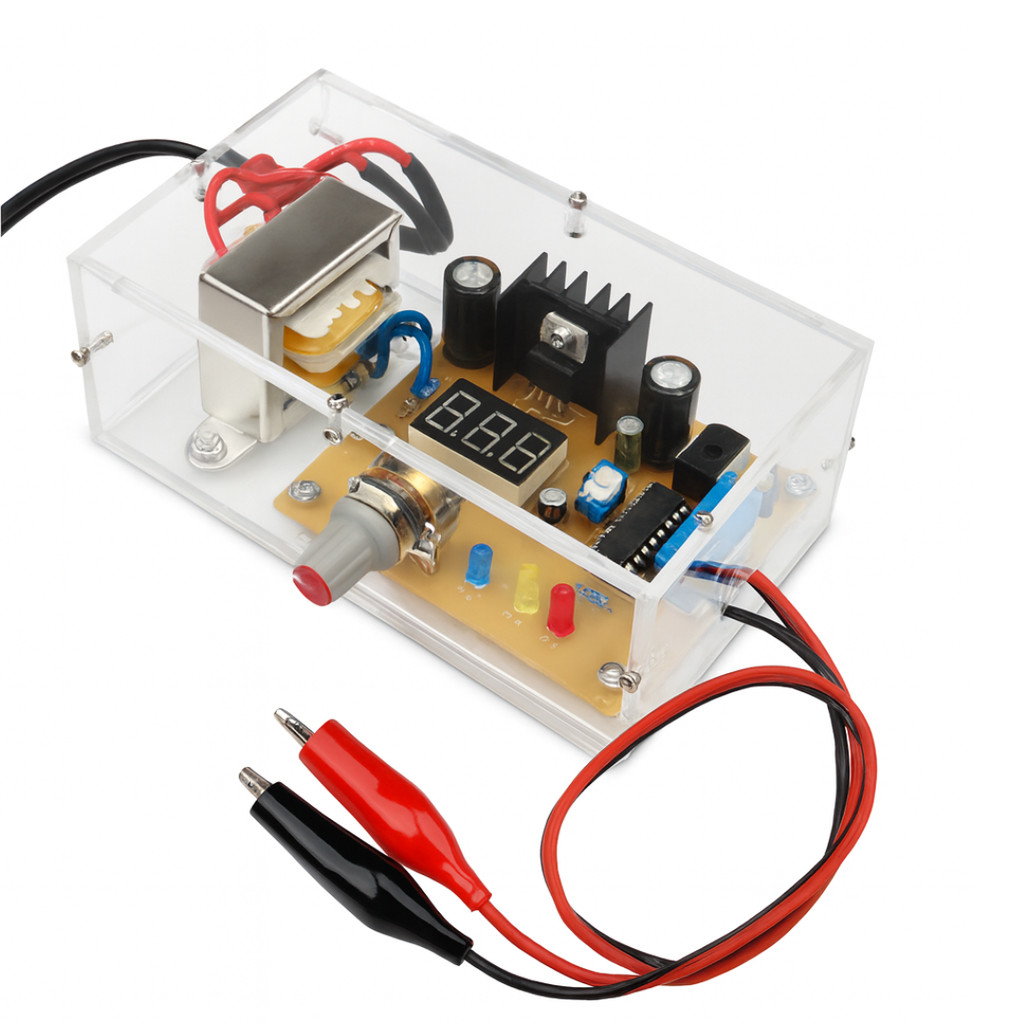 Kiy Diy Fonte Ajustável LM317 Com Case - Para Montagem - 220 Volts