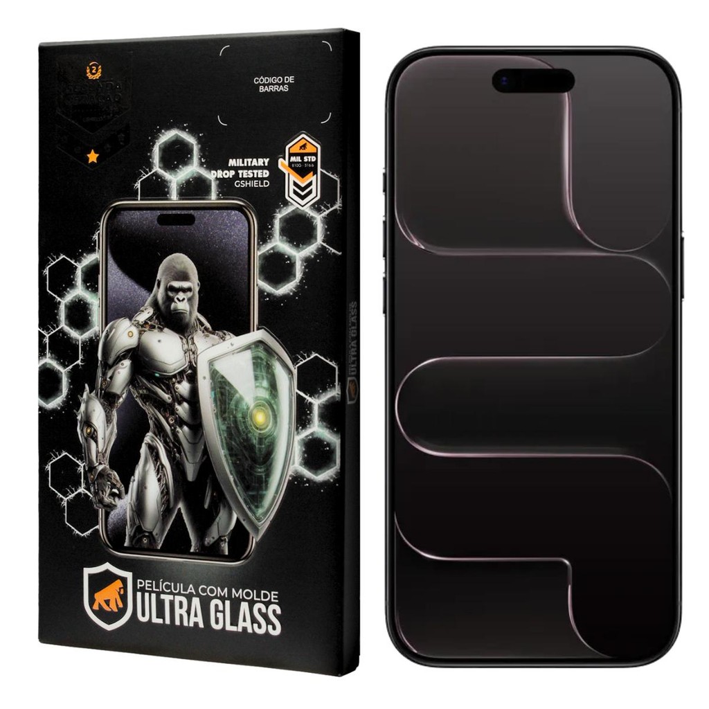 Película para iPhone Air - Ultra Glass - Preta - Gshield em Oferta na Shopee