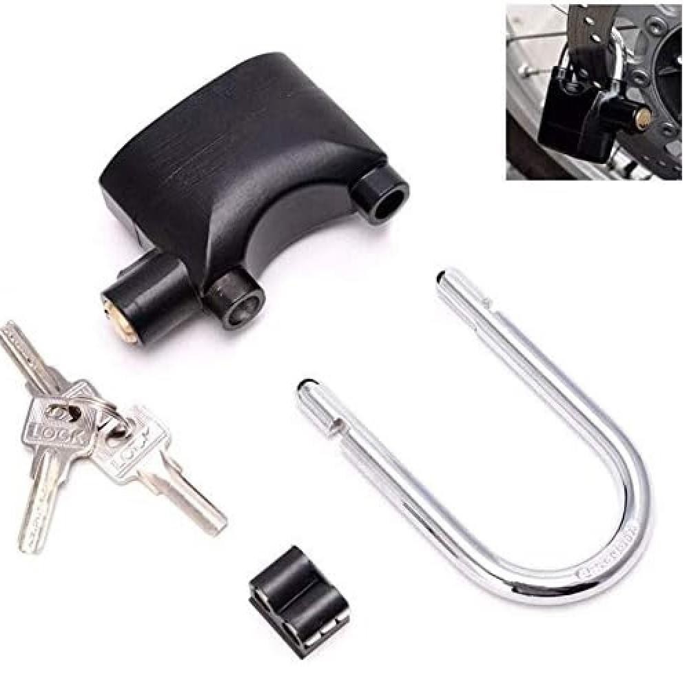 Cadeado Com Alarme 2 Em 1 Sensor Movimento Anti Roubo Sirene 110Db Haste Longo Curto Moto Portao Carro Sonoro