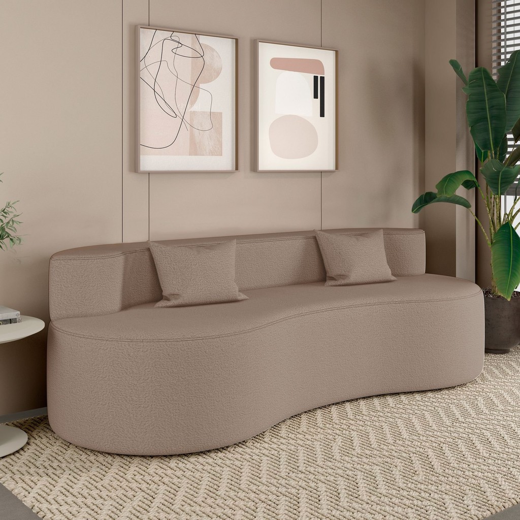 Sofá Orgânico à Vácuo 3 Lugares Charles Magic Bege em Oferta na Shopee