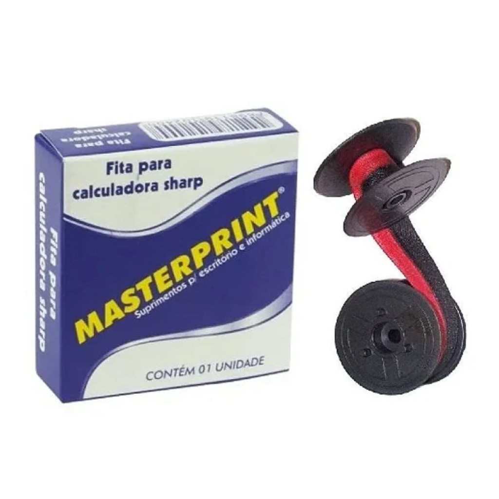 Fita Calculadora Sharp Elgin General Dismac Preta e Vermelha - Masterprint