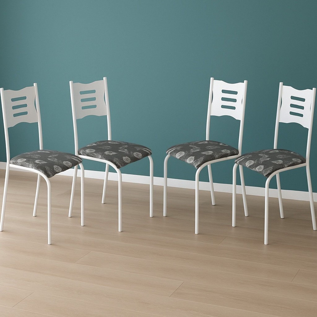 Kit 4 Cadeiras para Cozinha e Sala de Jantar 542.slp em Oferta na Shopee