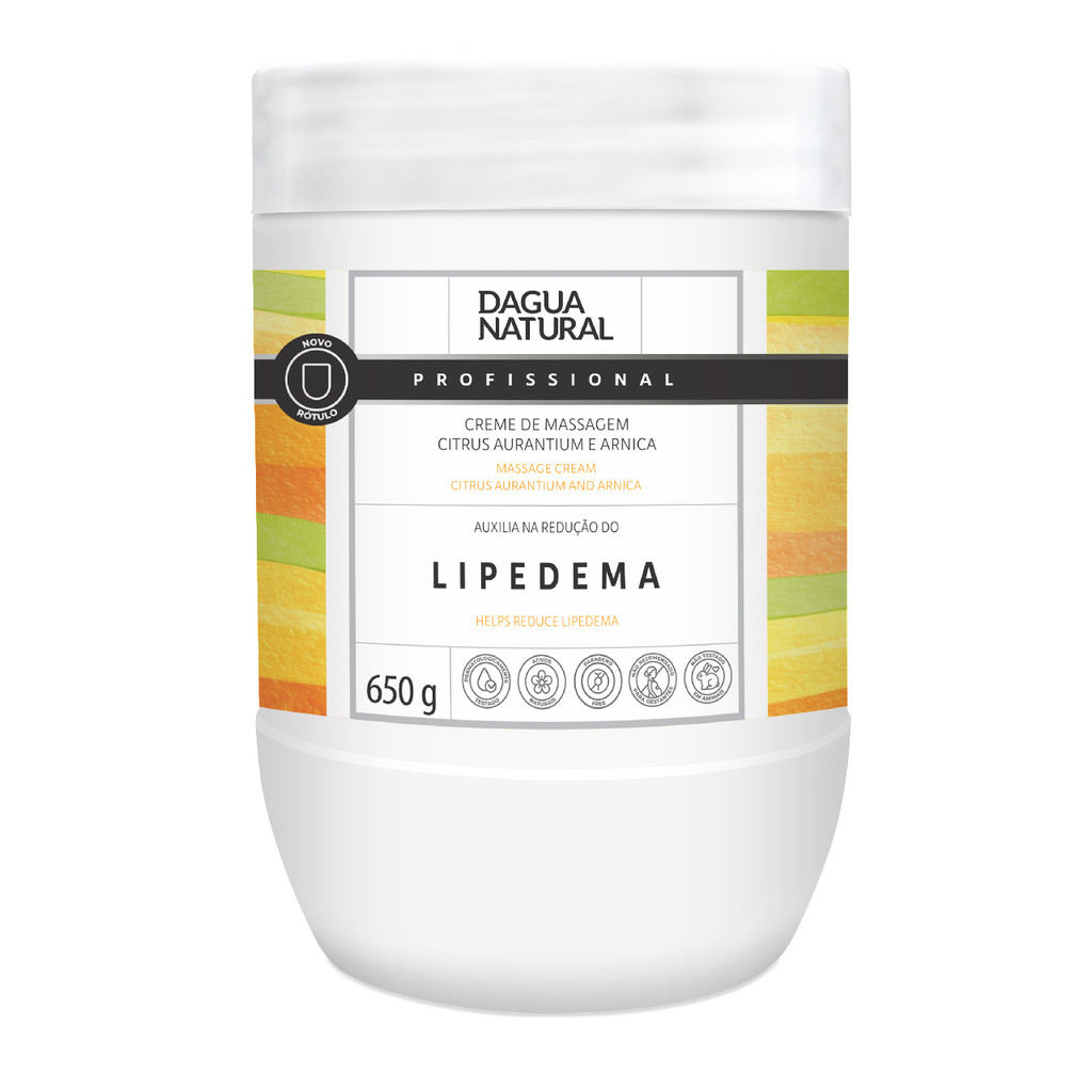 Creme Massagem Citrus 650g para Drenagem Linfática Dagua Natural – Reduz Inchaço, Edemas e Celulite