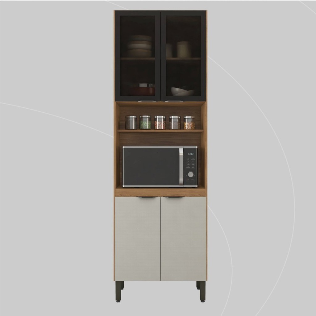 Paneleiro | 2 Portas Vidro Fumê Firenze em Oferta na Shopee