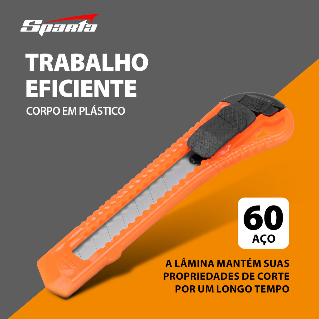 ESTILETE, LAMINA RETRATIL 18MM, COMPRIMENTO 155MM, 1PC // SPARTA · foto 2
