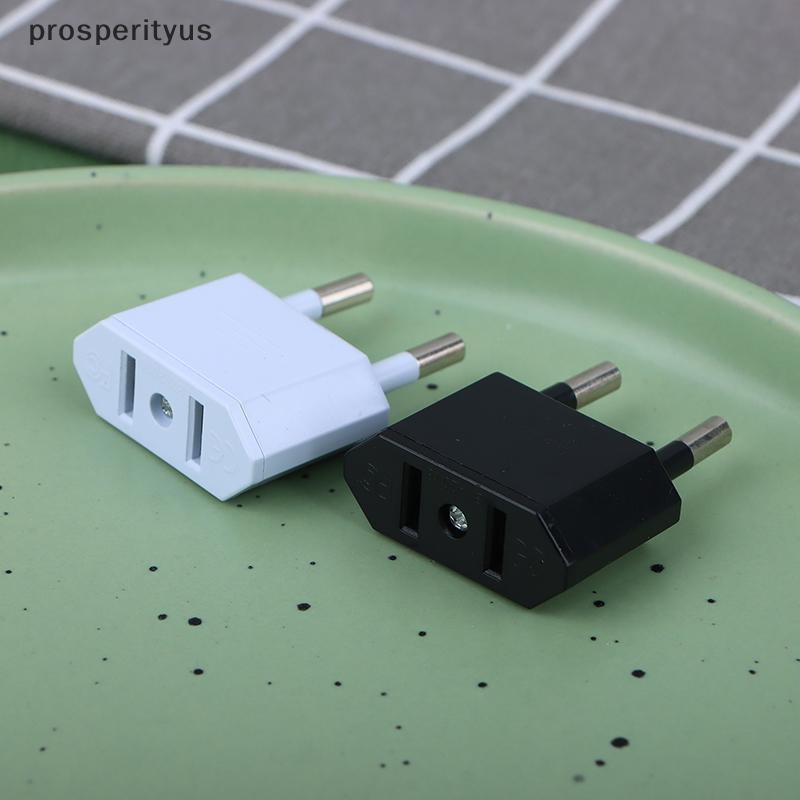 [prosperityus] 2 Unidades Adaptador Ue Conversor De Viagem Americano China Eua Para Plugue Euro Plug Elétrico Tomada Elé