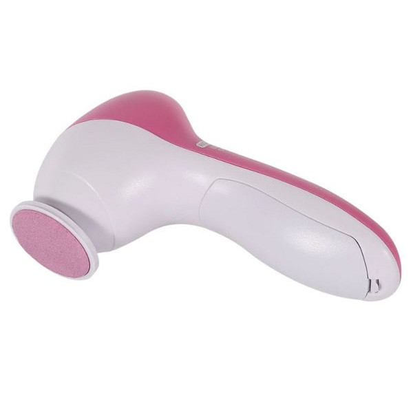 Massageador Facial 5 Em 1 Rosa: Limpeza e Esfoliação Prática