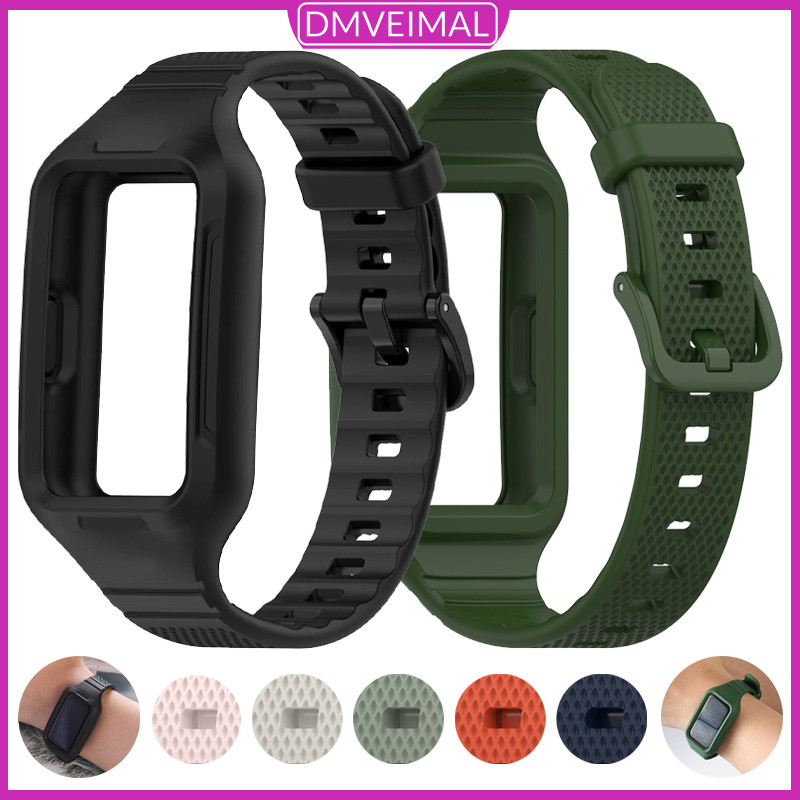Capa Pulseira De Silicone Para Relógio Smartwatch Samsung Galaxy Fit 3/Huawei Band 10 9 8 7 Acessórios Esportiva