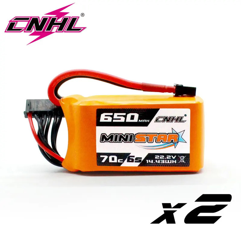 2 Pçs CNHL 6S 22.2V 650mAh Bateria Lipo 70C Ministar Série Para XT30 Mini Quad RC FPV Drone Quadcopter Helicóptero Avião