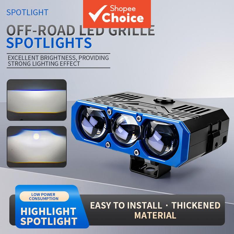 1/2 Unidades Holofote LED Triplo com 180W 19800LM, Feixe Solenoide, Troca de Feixe, Farol Universal para Carro, Grade,