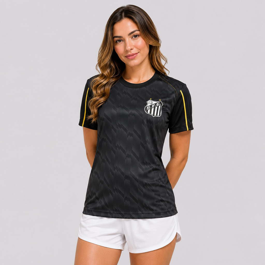 Camisa Santos Somar Feminina Preta