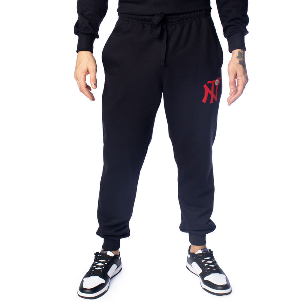 Calça Masculina Over Surf Moletom Preto
