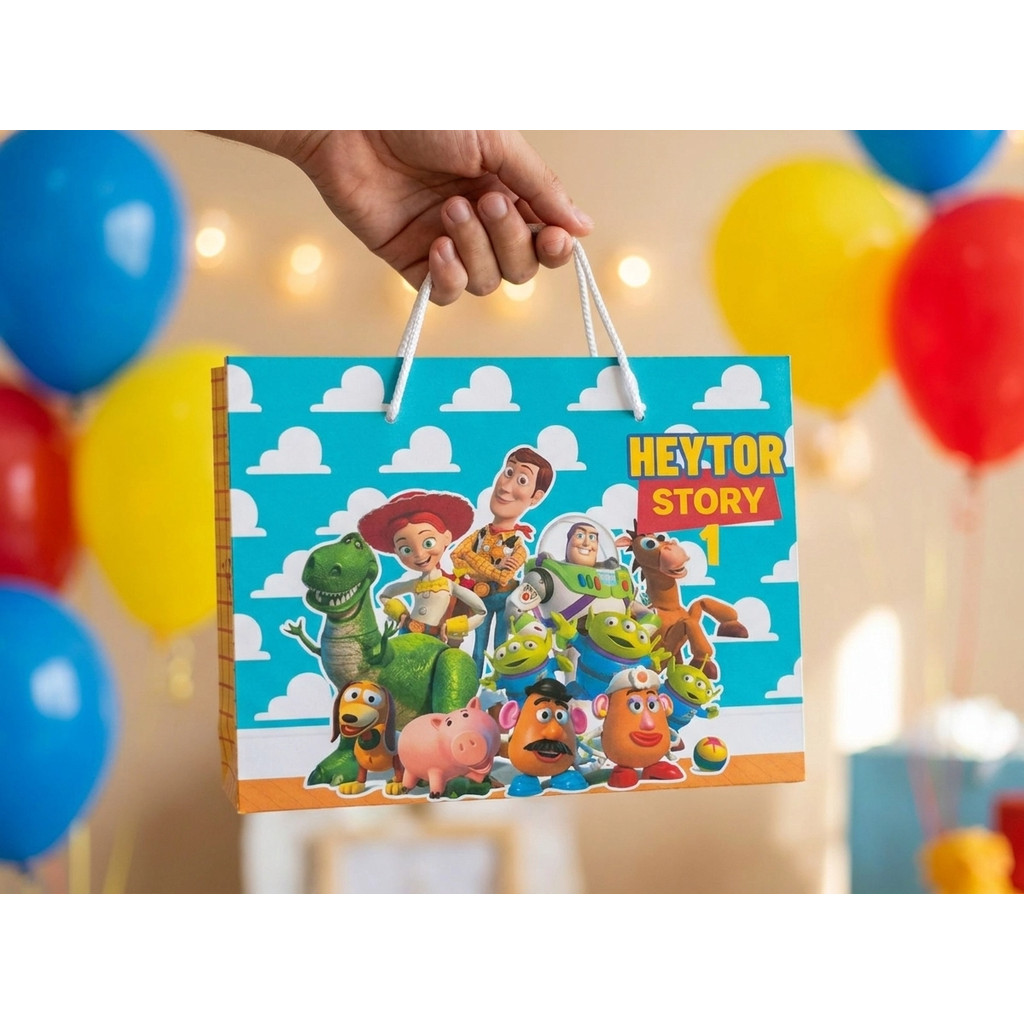 Sacolinhas G para lembrancinhas Personalizadas festas TEMA TOY STORY Pegue e monte