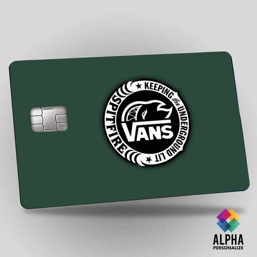 Adesivo para cartão vans verde militar skate rua estilo para cartão de credito debito vale refeiução