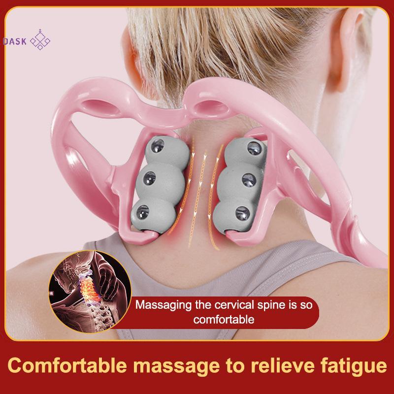 [DASK] Massageador Cervical Manual De Terapia Magnética De Seis Rodas Para Cintura Ne Ba-Ferramenta Terapêutica Alívio D