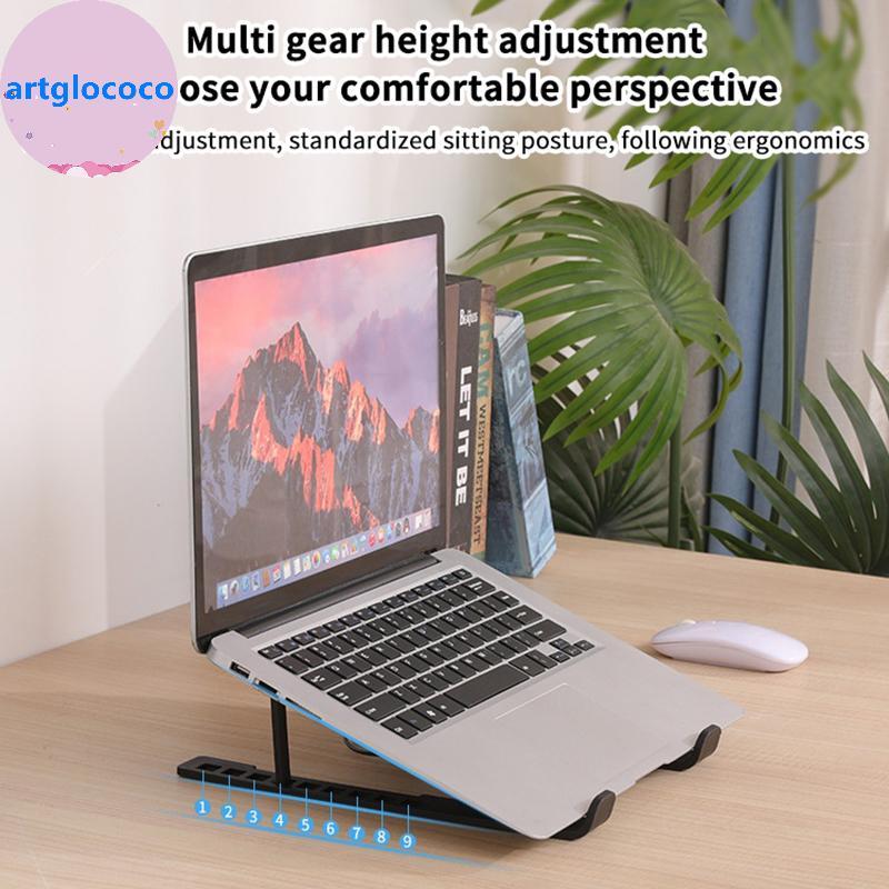 Artglococo Portátil Cooler Base Suporte Dobrável Almofada De Refrigeração Titular Notebook Radiador Braet Aumentar Ra Co