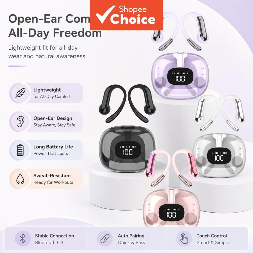 Fones de Ouvido Sem Fio Bluetooth com Graves Reforçados, Cancelamento de Ruído, HiFi e Som Envolvente para Filmes e
