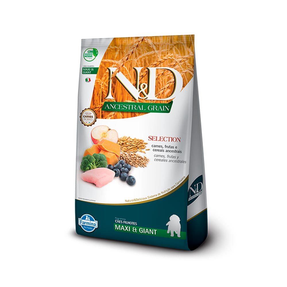 Ração N&D Ancestral Selection Cães Filhotes Raças Grandes Frango 15kg