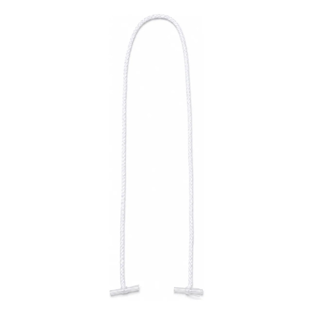 Cordão Para Crachá Branco 85cm C/ Ponteira 100 Peças