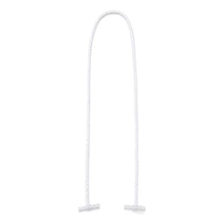 Cordão Para Crachá Branco 85cm C/ Ponteira 100 Peças