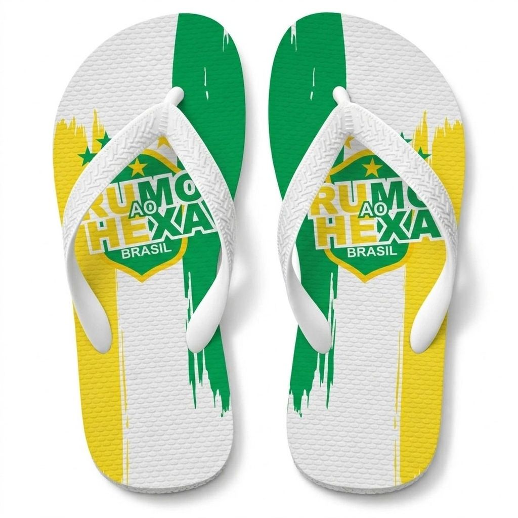 Chinelo Masculino Seleção Brasil Estampado Confortável Antiderrapante Várias Estampas