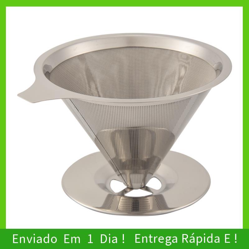 - joyce Despeje Sobre Gotejador De Café Reutilizável Cone De Gotejamento Filtro Portátil Cafeteira Acampamento Em Casa