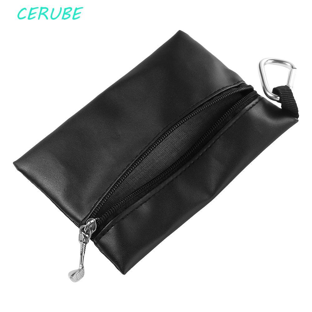 CERUBE Golf Tee Holder Bolsa De Armazenamento Portátil Mini Para Golfista Bolsas Esportivas Couro Golfe