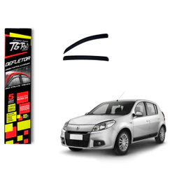 Calha de Chuva Renault Sandero 2007 a 2014 TG Poli Defletor 4 portas Protetor Janelas Fumê
