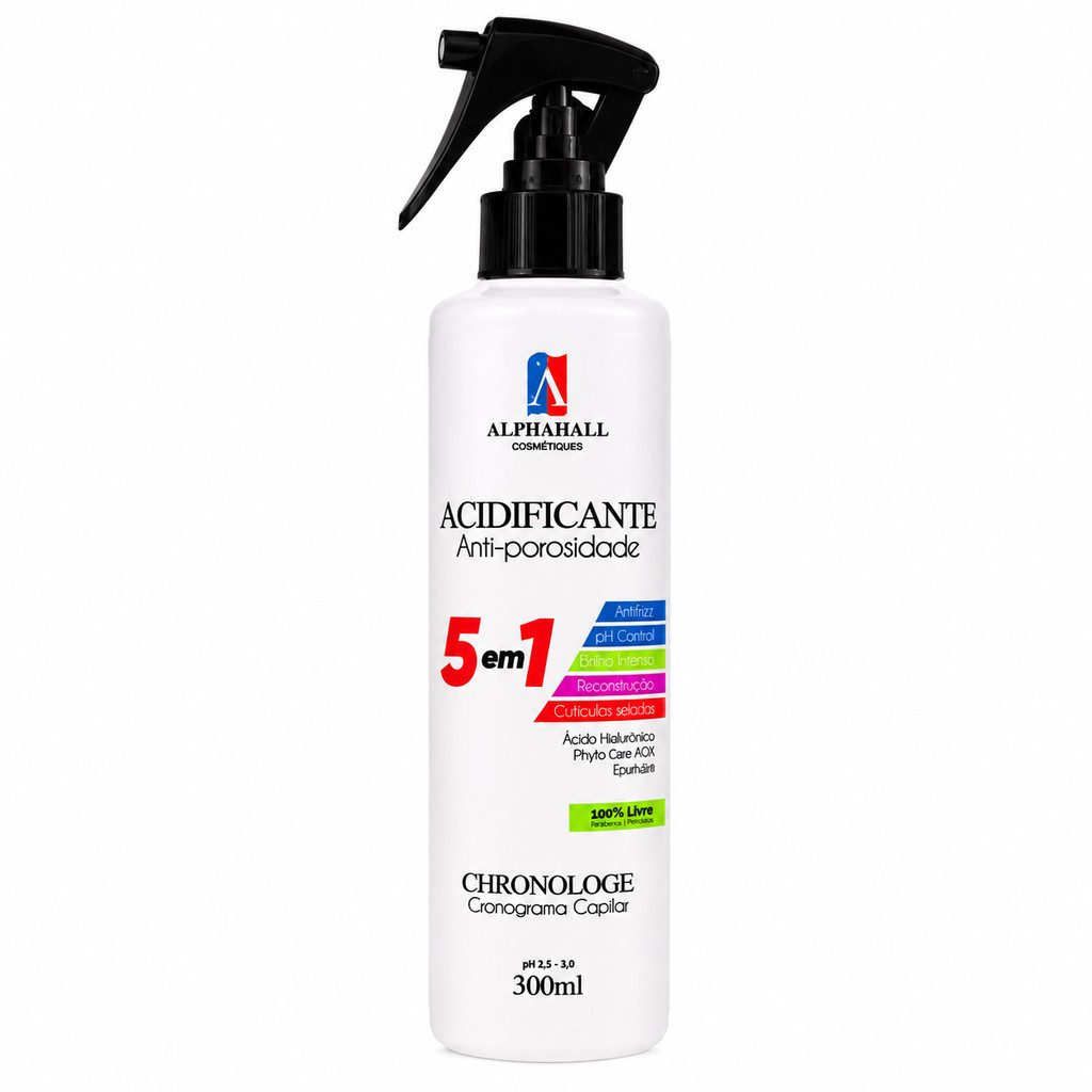 Acidificante Capilar Anti Porosidade 5 Em 1 Chronologe 300ml Spray Selador De Cutícula E Frizz