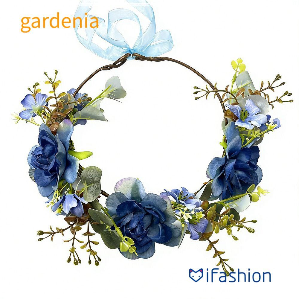 Tiara De Flor Artificial GARDENIA , Cocar De Guirlanda Energética Doce Gradiente ,