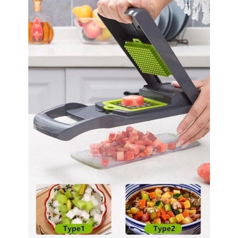 Mandoline Multiuso 16 em 1 Fatiador Cortador Ralador Descascador Aço Inox para Legumes Verduras Frutas