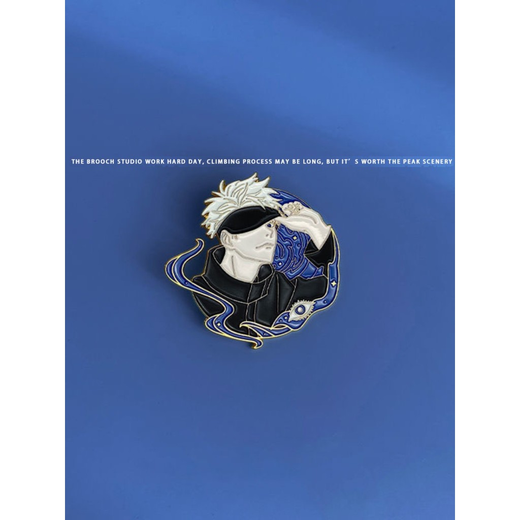 Feitiço de volta à guerra mercadoria emblema de Metal Gojo Go broche 5t5 liga estudante bidimensional Anime emblema aces
