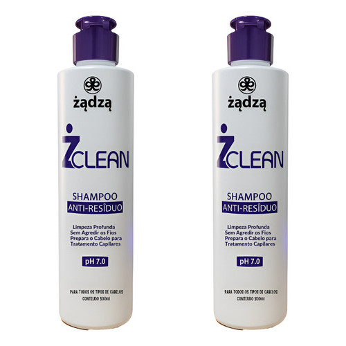 Kit 2 Shampoo Zclean Anti-resíduo 300ml Zadza