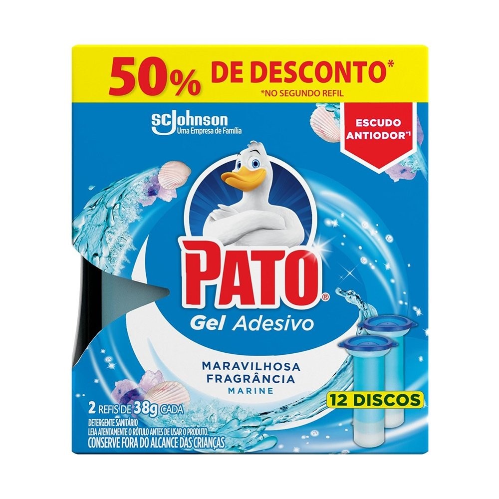 Gel Adesivo Sanitário Pato Marine Refil - 2 Embalagens com 6 Discos em Oferta na Shopee
