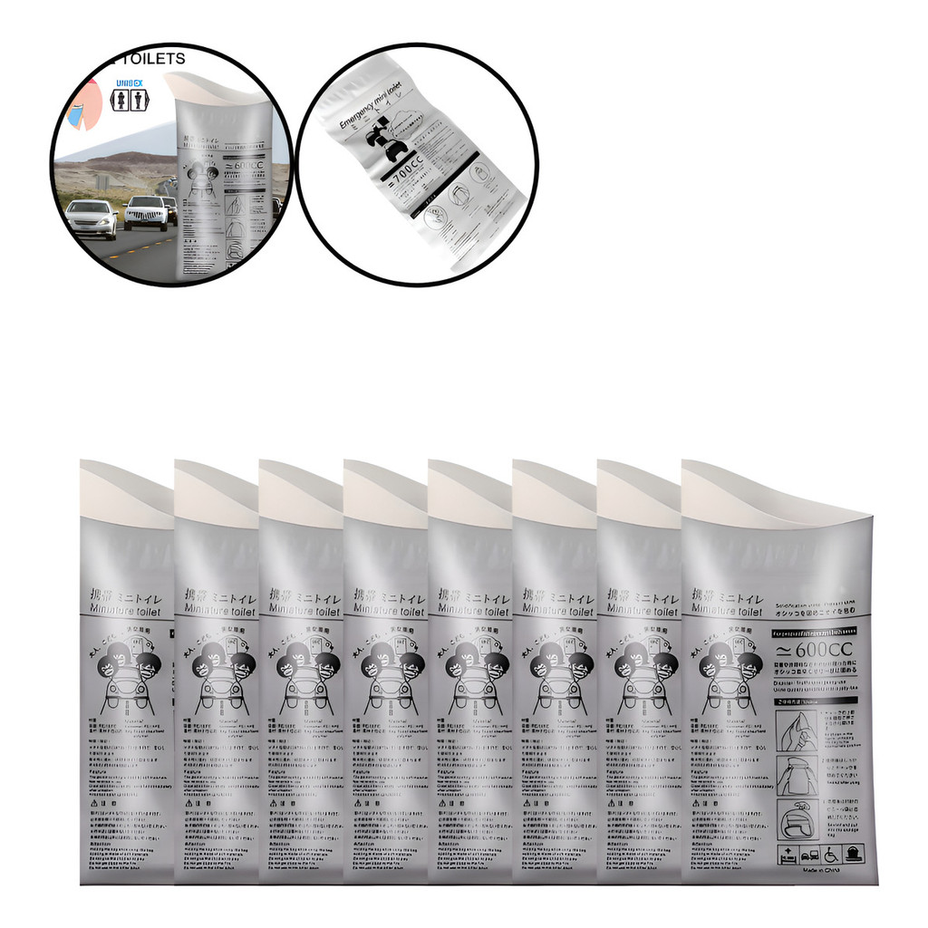 Bolsa Coletora De Urina Portátil 600ml  Com Vedação - Kit C8 em Oferta na Shopee