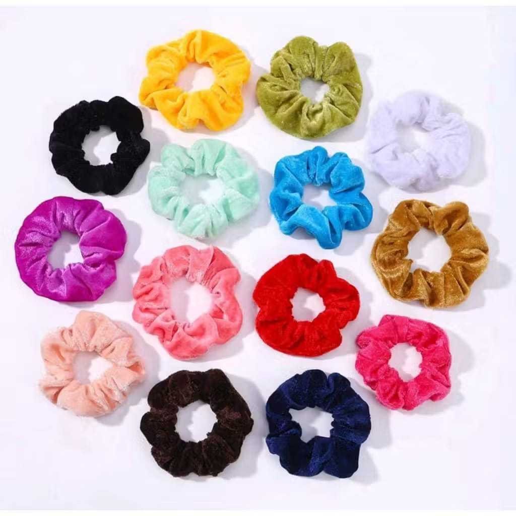 Kit 12 ate 36 Scrunchies de veludo sortidos xuxinha amarrador de cabelo pronto entregar