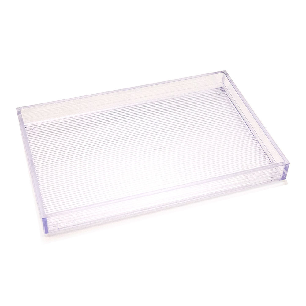 Bandeja Organizadora Banheiro Cristal 21cm Plástico Transparente Ideal Perfumes Cosméticos Arthi